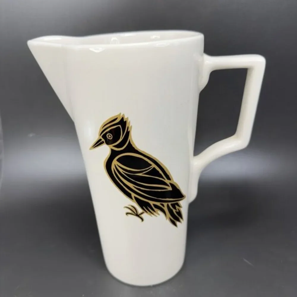 Patch‎ NYC Target Pitcher Woodpecker Black Bird Woodland 48 oz 6 cup Stoneware